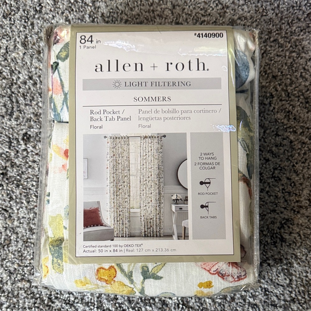 Allen + Roth Sommers Floral Curtain Panel